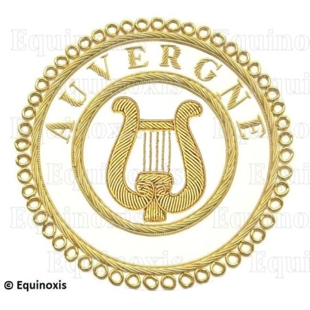 Badge / Macaron GLNF – Grande tenue provinciale – Grand Organiste – Auvergne – Brodé main